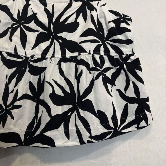 Free Assembly Women's Spaghetti Strap White Black Floral Peplum Tank Top XXXL - Picture 5 of 13